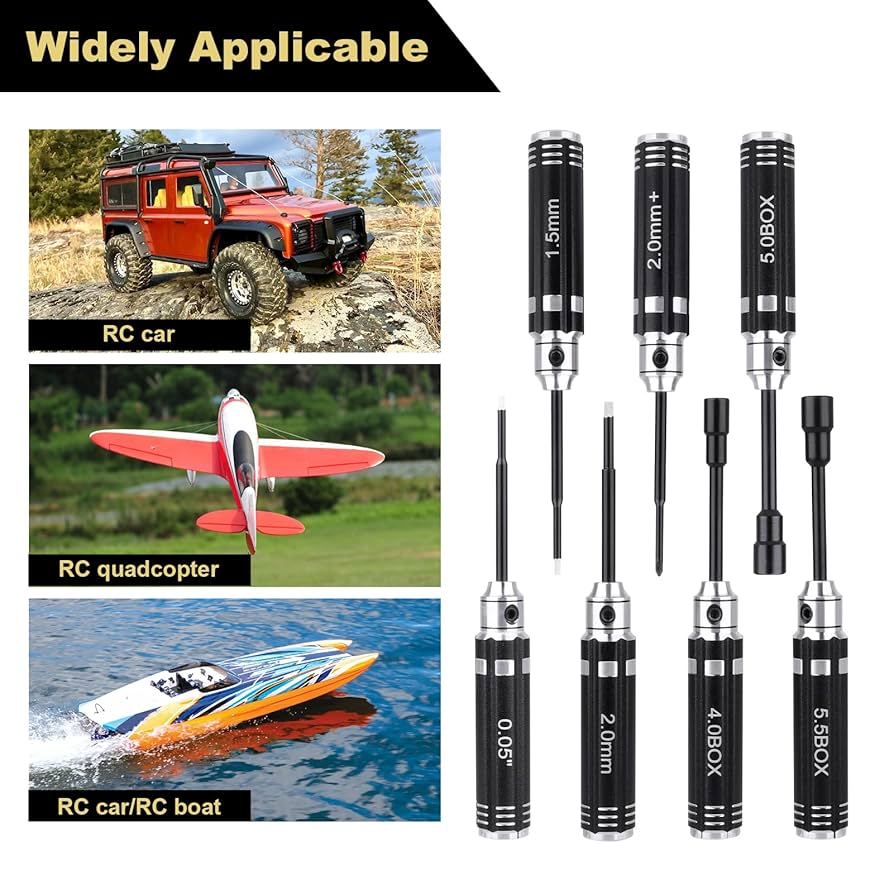 Amazon.com: HobbyPark Mini RC Car Tools Hex Driver Set